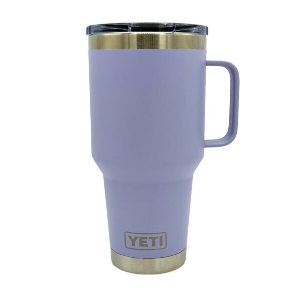 LASER ENGRAVED PERSONALIZATION YETI 30oz. Stronghold Travel Mug in COSMIC LILAC - Picture 1 of 2
